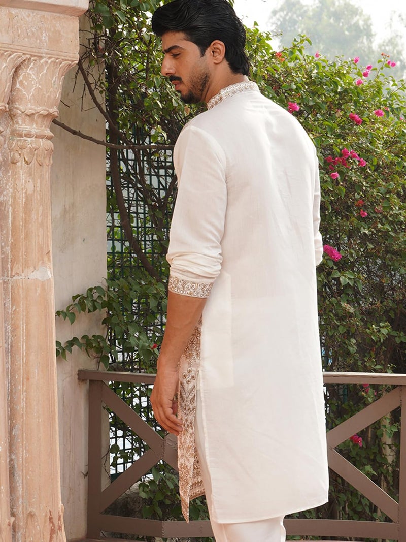 jompers قميص جومبرز المطرز من مزيج الحرير للرجال - Image 3