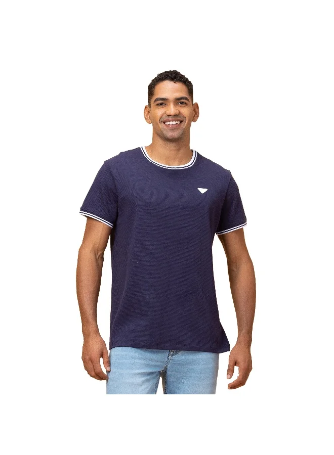 Being Human Mens Midnight Blue Round Neck Short Sleeve T-Shirt