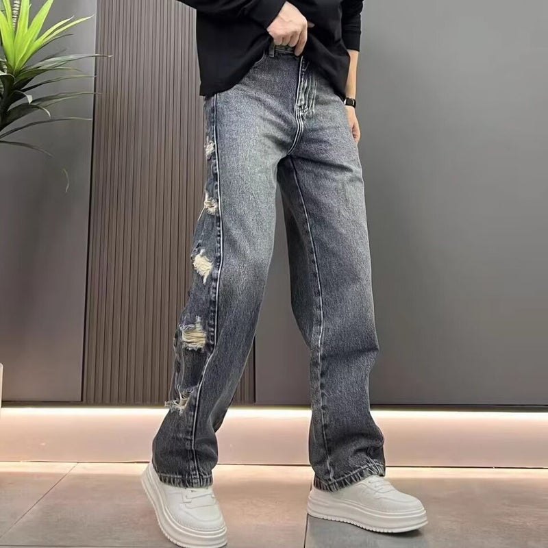 Unisex Casual Daily Denim Jeans - Image 3