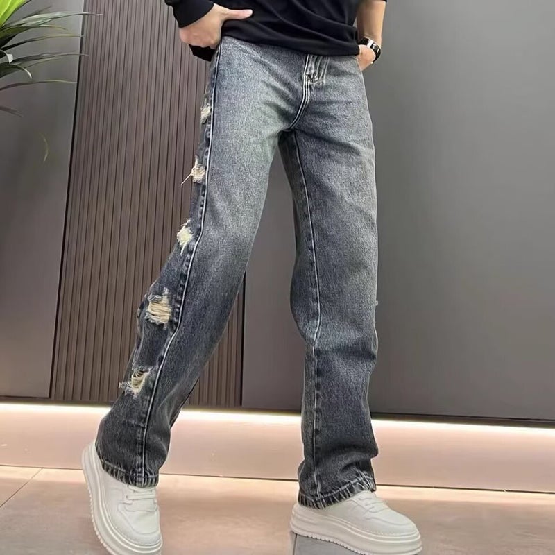 Unisex Casual Daily Denim Jeans - Image 4