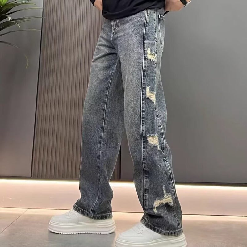 Unisex Casual Daily Denim Jeans - Image 2
