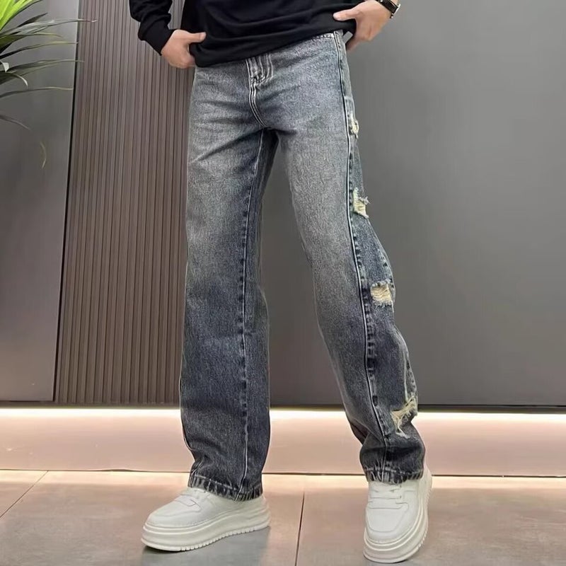 Unisex Casual Daily Denim Jeans - Image 1