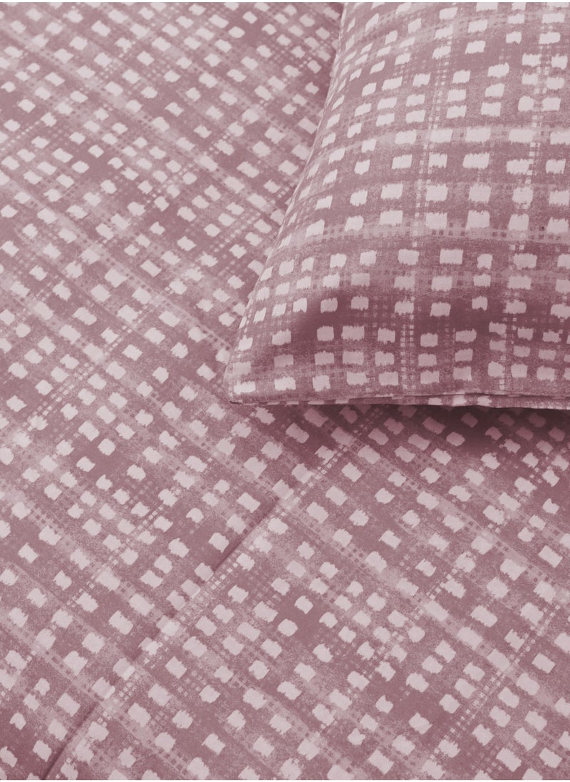 مورانو Morano Sofia Bedsheet Set, Microfiber Material with a Cotton-Like Touch for a Soft and Breathable Feel, Ideal for Double Beds, Measuring 240 x 260 CM, Includes Pillowcases (Breeze-Rose)  طقم ملاءات سرير مورانو صوفيا، مصنوع من مادة الألياف الدقيقة بملمس يشبه القطن لملمس ناعم وجيد التهوية، مثالي للأسرة المزدوجة، مقاس 240 × 260 سم، يتضمن أكياس وسائد (زهري-وردي)  - Image 3