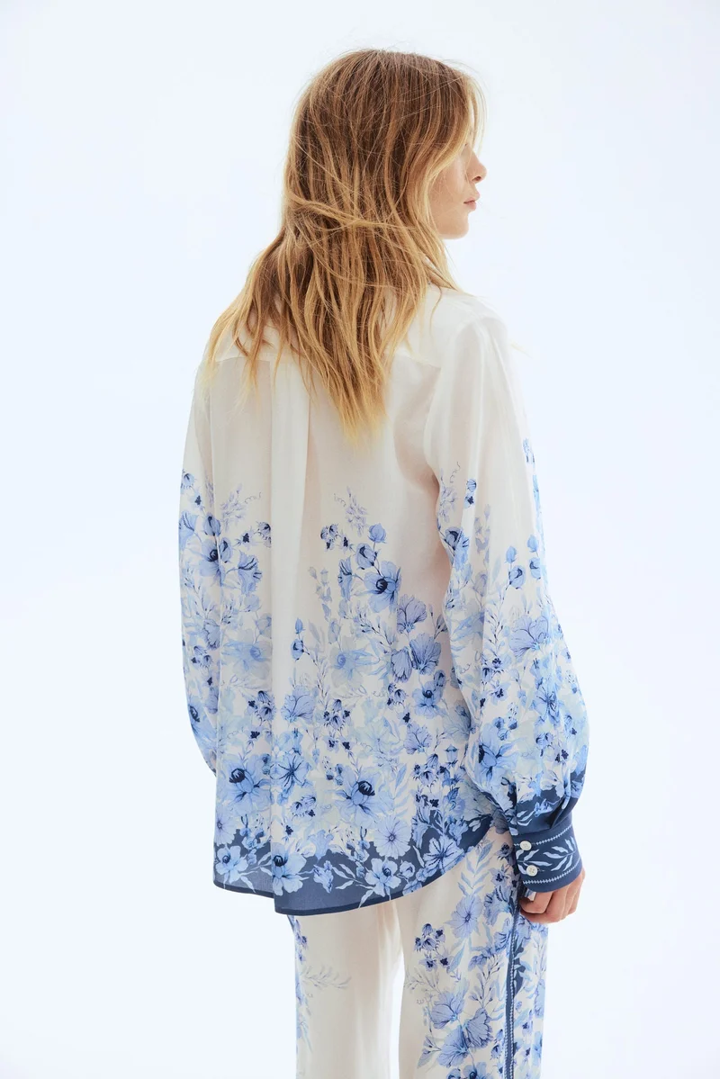 H&M Printed lyocell shirt