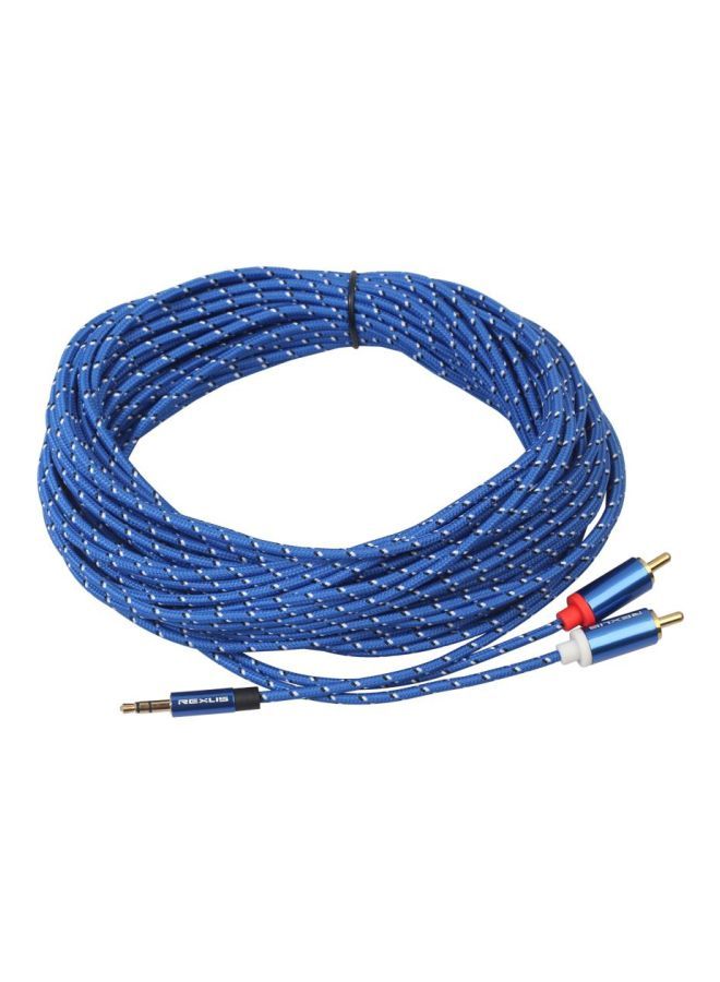 NIBEMINENT 3.5mm Male To Dual RCA Audio Cable Blue/Gold/Red  - Image 4