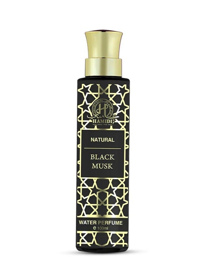 HAMIDI Hamidi Natural Musk Hamidi Black 100ml, Alcohol Free, Water Perfume, Eau De Parfum, For Unisex - Image 1
