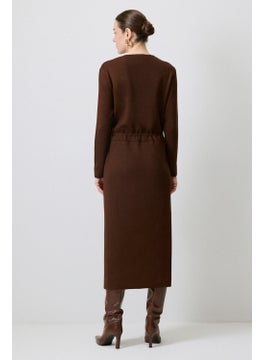 Touche Gold Buttoned Knit Dress  - Image 4