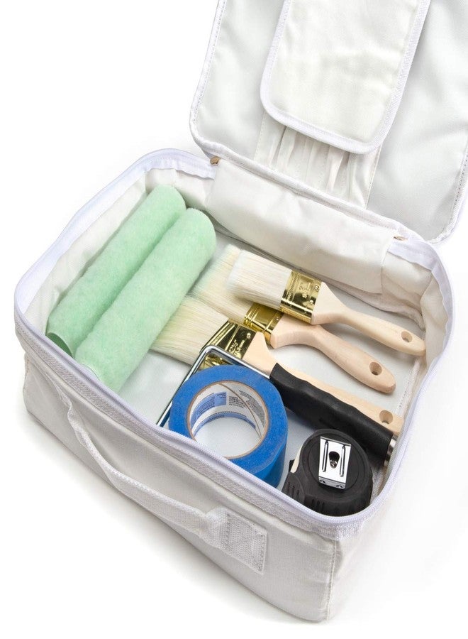 ديكيز حقيبة عمل الرسام من ديكيز، مقاس 14 بوصة، تتسع لصواني الطلاء، والبكرات، والفرش، وبطانة مقاومة للثقب، وقماش أبيض متين - Image 2