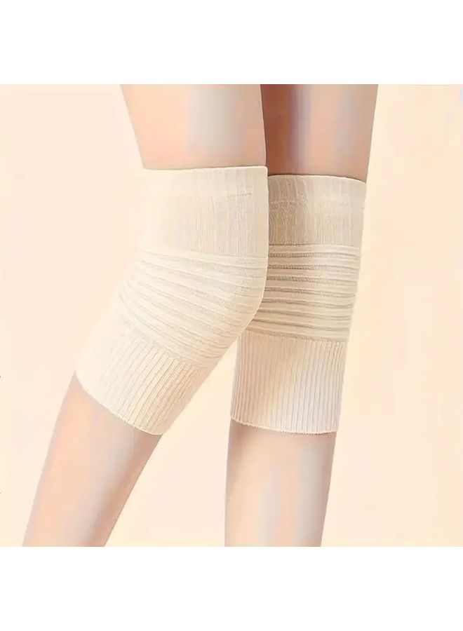 وسادات الركبة البيج زوج مريحة ودافئة وقابلة للتنفس للنساء - Image 5