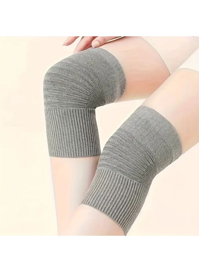وسادات الركبة البيج زوج مريحة ودافئة وقابلة للتنفس للنساء - Image 1