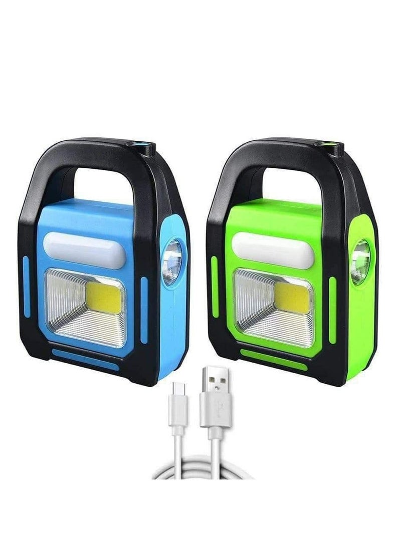 Generic - Rechargeable Work Light, Solar Powered Camping Light, Portable Waterproof for Camping, Earthquake, Indoor, Power Outage. - Image 1