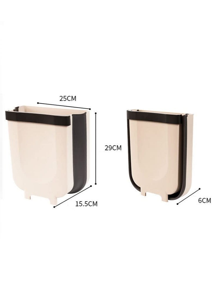 Perfii Hanging Trash Bin Compact Collapsible Garbage Pail for Kitchen or Bathroom Drawers  - Image 4