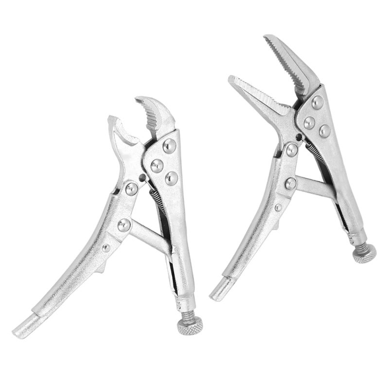2Pcs Ground Mouth Straight Jaw Lock Vise Grip Clamp Locking Pliers Set Hand Tools - Image 4