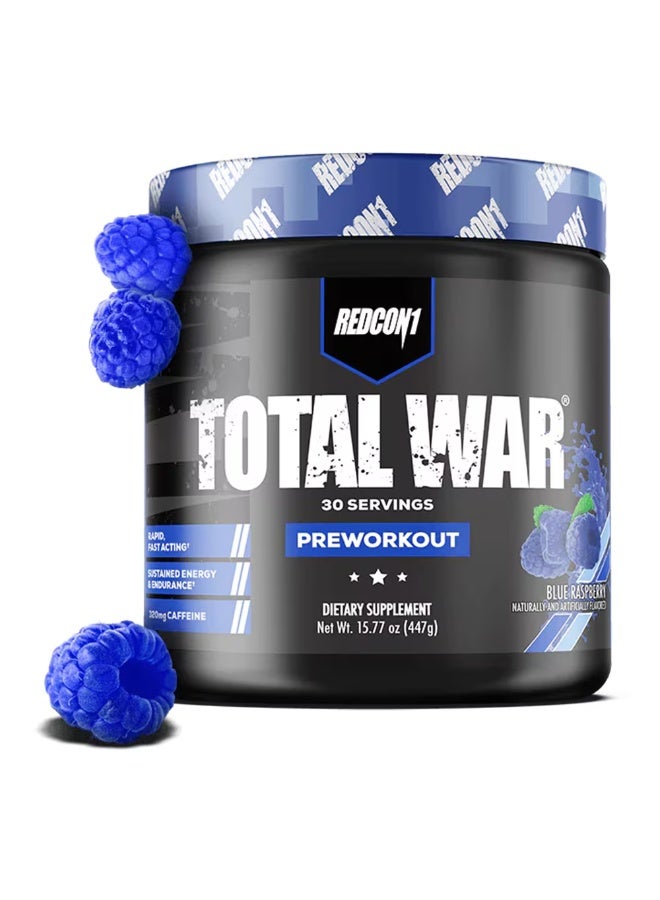 REDCON1 Total War Pre Workout Powder Blue Raspberry 435g - Image 2