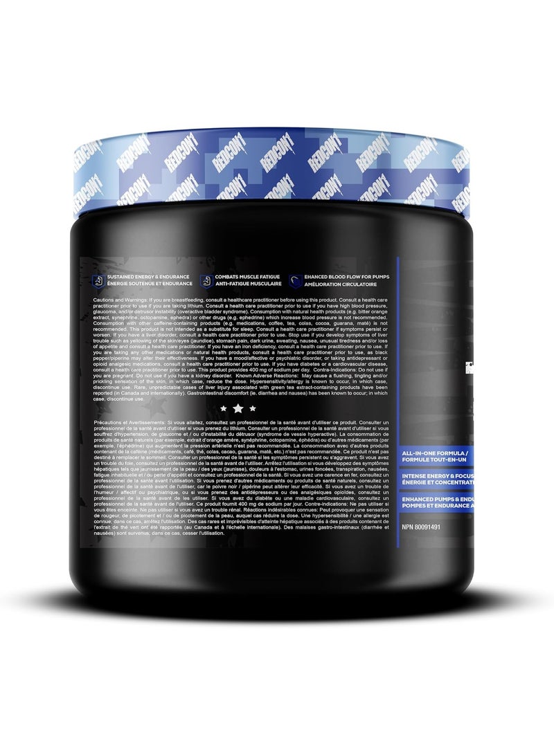 REDCON1 Total War Pre Workout Powder Blue Raspberry 435g - Image 3