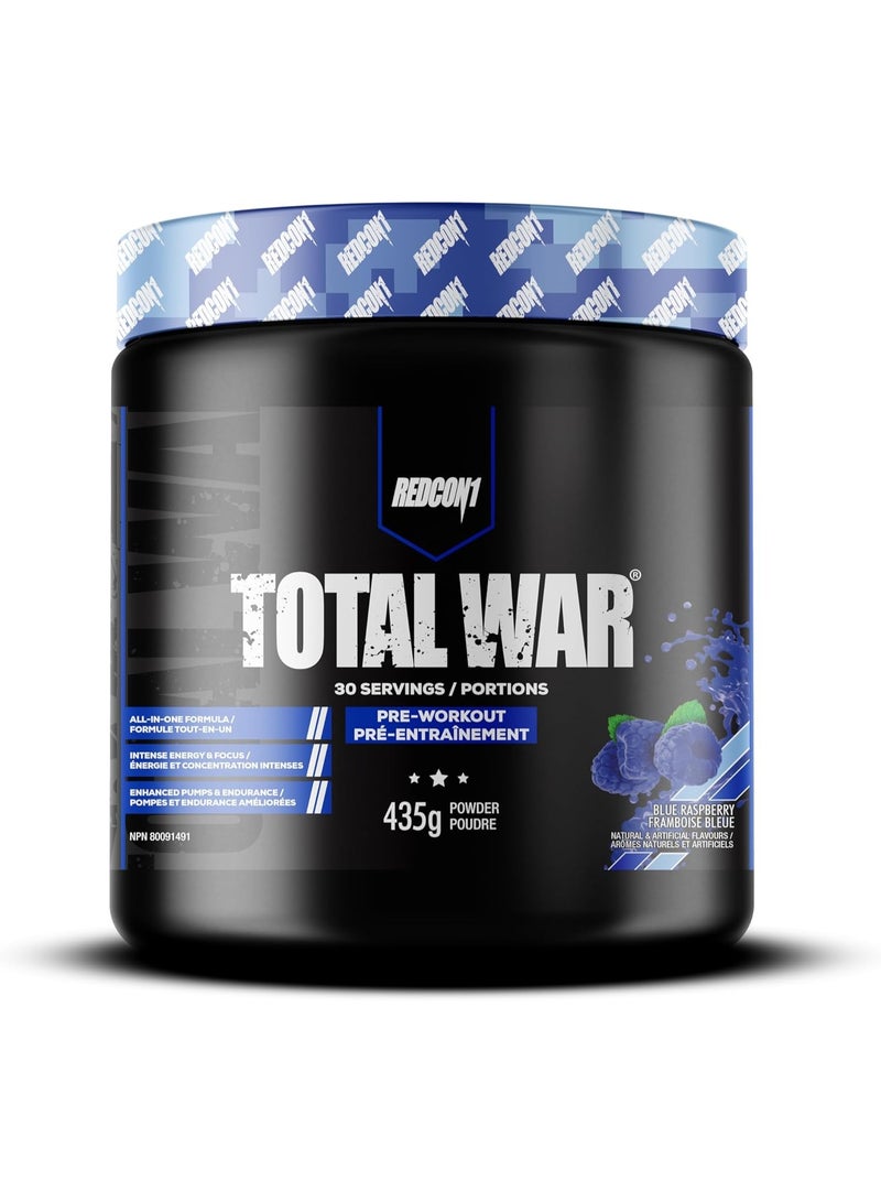 REDCON1 Total War Pre Workout Powder Blue Raspberry 435g - Image 5