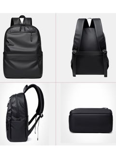 Qiccijoo Qiccijoo Laptop Backpack for Men or Women, Water Resistant Travel Backpacks,Fashion Slim Durable College School Backpacks Fits 15.6 Inch Laptop Business Travel Anti Theft Bookbag Gift(Black)  - Image 3
