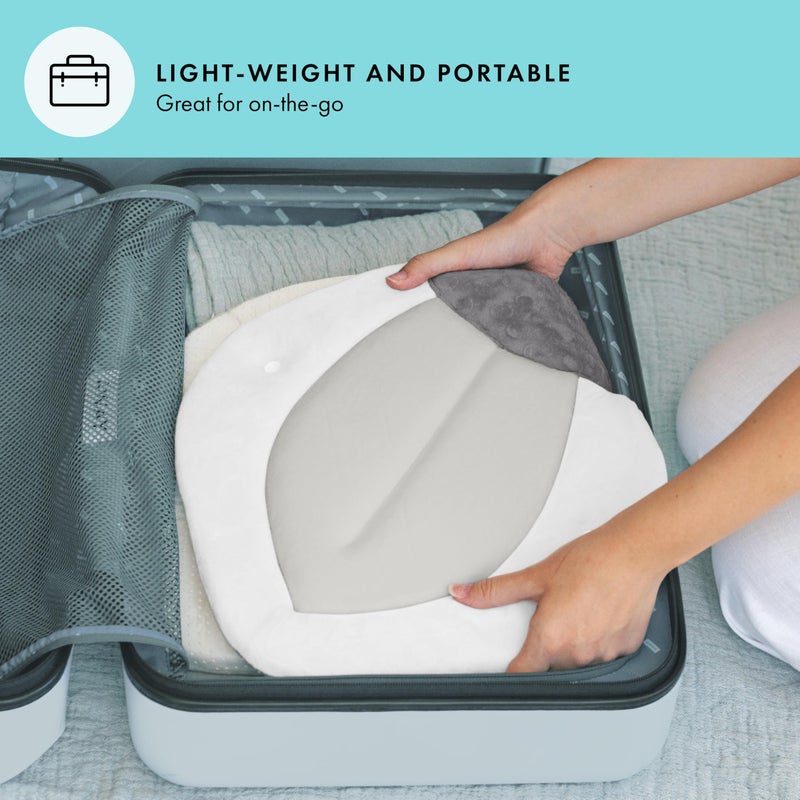 Blooming Bath مقعد استحمام الأطفال بلومينغ - أحواض استحمام للأطفال حديثي الولادة حتى عمر 6 أشهر وما فوق - أساسيات الأطفال الضرورية - المقعد الأصلي القابل للغسل (لوتس، رمادي/رمادي داكن) - Image 5