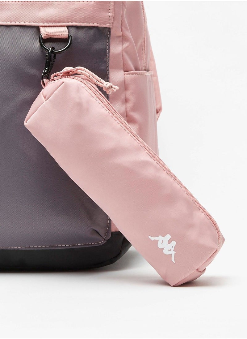 Kappa - Logo Print Backpack with Pencil Case - Image 1