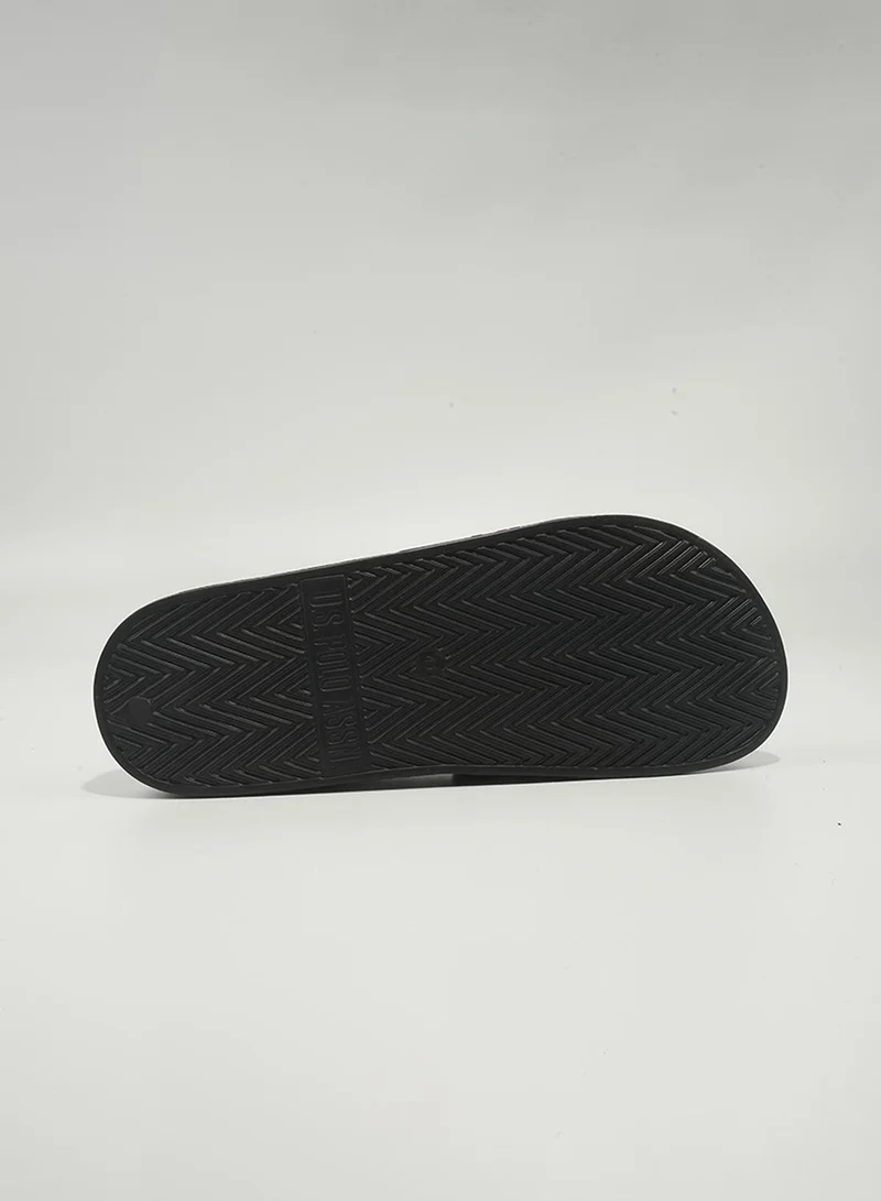 U.S. Polo Assn. 6M LEON GLB 6FX MEN OD_BLACK U.S. Polo Assn. Leon Men's Slip-On Comfortable Casual Everyday Slide Sandals - Black for Men | Best Price UAE