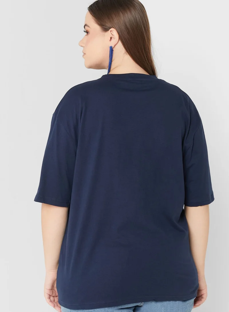 Ginger Plus Oversized Graphic T-Shirt