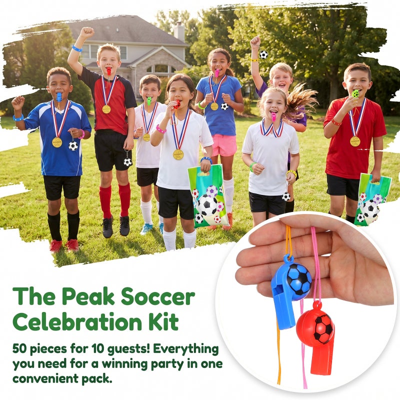 1 Set Soccer Party Favors Soccer Keychain Wristbands Stickers Sports Winner Medal Soccer Party Supplies - Image 3