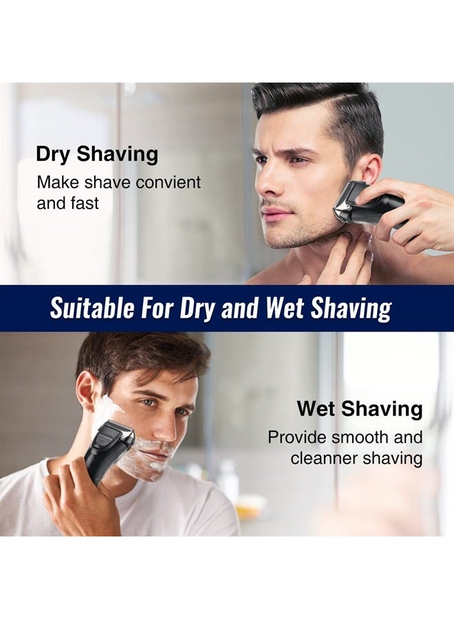 Electric Razor for Men Foil Electric Shavers for Men Face Electric Razors for Shaving Face Men's Electric Shavers Cordless Rechargeable Beard Shaver Waterproof LED Display Wet Dry Use by PRITECH