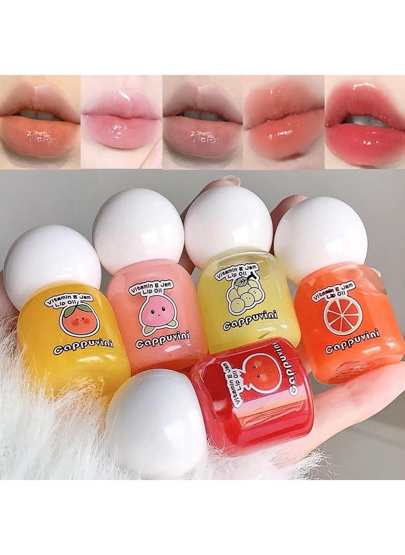 KTouler - Tinted Hydrating Lip Care Lip Gloss SetHighShine Lip Plumper Oil5Pcs Longlasting Nourishing Nonsticky Lip Oil Vitamin Enriched Lip Oil For Dry Lips - Image 1