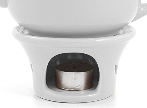 Metropolitan Tea White Ceramic Teapot Warmer - Image 3
