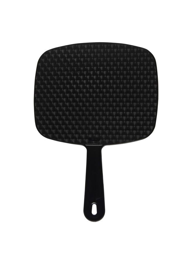 Diane Professional Quality Hand Mirror, Single Sided Hand Held Mirror with Handle for Salon, Barber, Vanity, Grooming, Shaving, and Travel, Medium, 7.5" x 10.75", Black