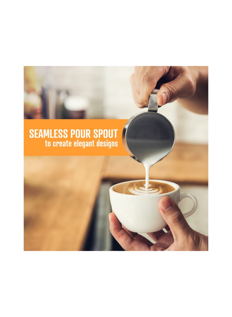Stainless Steel Milk Frother Pitcher Milk Frothing Coffee Cup, Perfect Pitcher for Espresso Latte Art Barista - Image 3