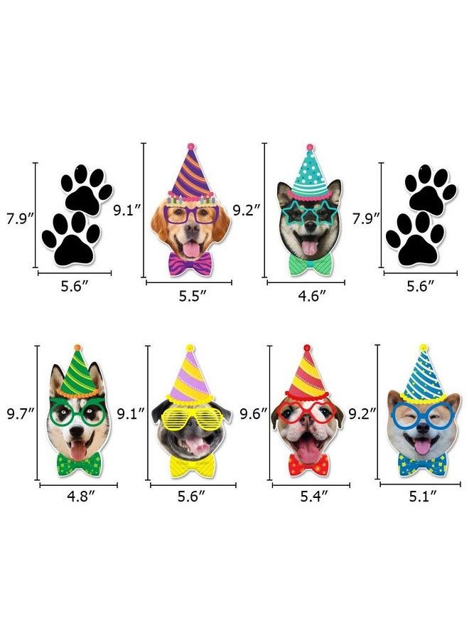 Omgouue Dog Faces Birthday Swirl Hanging Dog Birthday Theme Party Bunting Decoration Party Supplies 30Ct  - Image 5