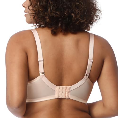 HSIA Minimizer Bras for Women Enchante Full Coverage Underwire Bras Plus Size Lifting Floral Lace Bra for Heavy Breast Dusty Peach - Image 3