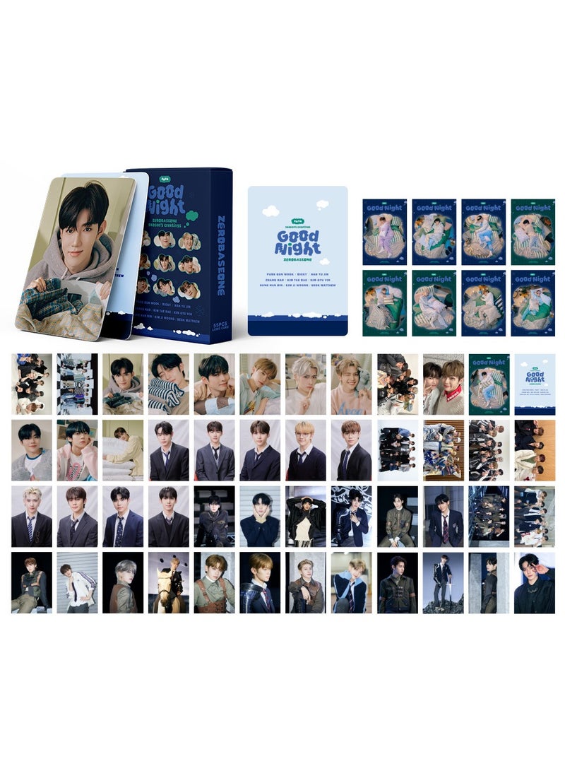 NIBEMINENT 55 Pcs Kpop ZEROBASEONE GOOD NIGHT Lomo Cards Card For Fans Collection Gifts - Image 1