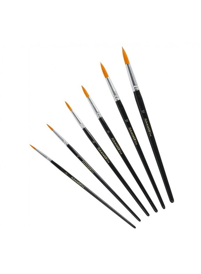 أروما فرش طلاء عالية الجودة للمشروعات الاحترافية والمشروعات اليدوية - مجموعة من 6 - فرش ممتازة لطلاء الأكريليك والزيت والجدران