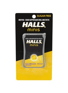 Halls HALLS Minis Honey Lemon Flavor Sugar Free Cough Drops, 24 Drops 