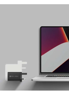 Momax MOMAX GaN Charger, 3 Port 67W USB C, Compact PD 3.0 Charger, High Power Wall Charger for Laptops, MacBook, iPad Pro,Mini, iPhone 15,Pro,Pro Max, Black  - Image 3