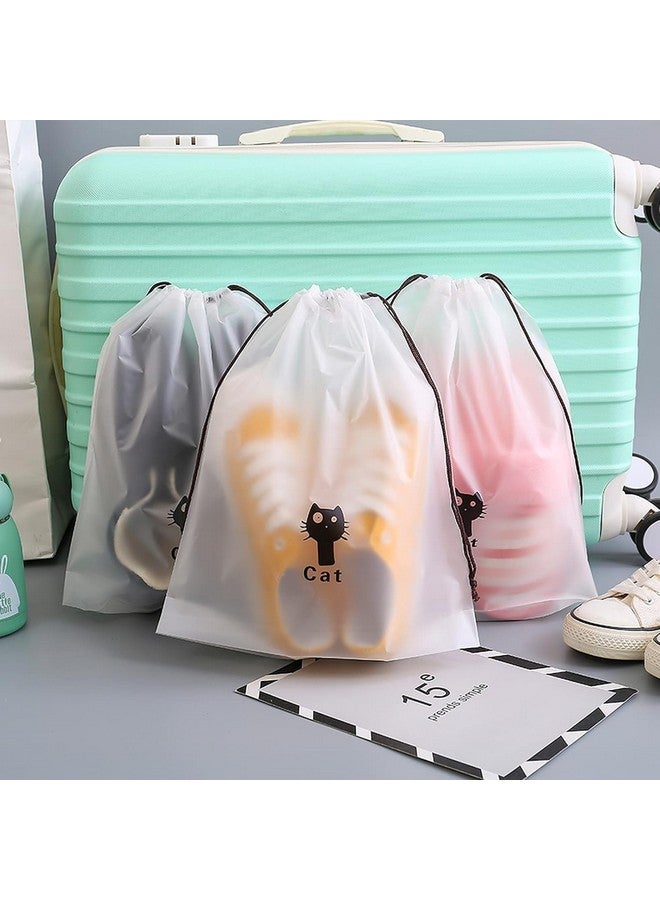 Pristu Shoe Bag Cover for Shoe Storage & Travelling Drawstring Bags Waterproof, White (15) - Image 3