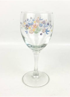 Generic Set of 6 wine glasses with flowers print  - Image 2