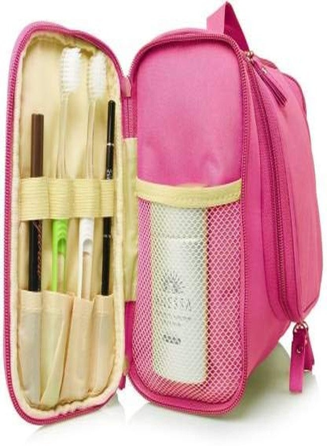 Shivexim® Toiletry Bag with Hanging Hook Organizer for Travel Accessories, Makeup, Shampoo, Cosmetic, Personal Items, Bathroom Portable Storage Bag (Pink) - Image 5