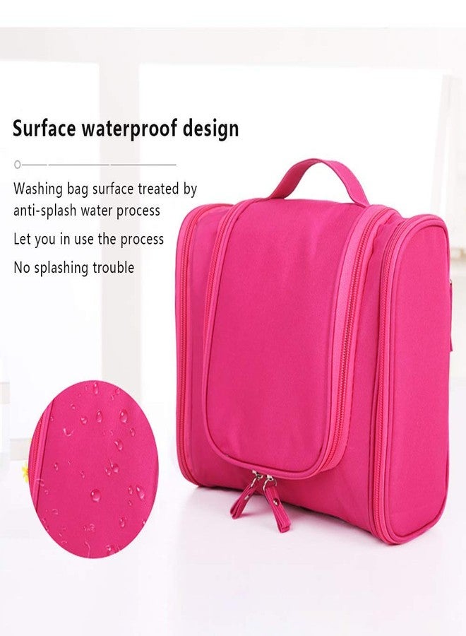 Shivexim® Toiletry Bag with Hanging Hook Organizer for Travel Accessories, Makeup, Shampoo, Cosmetic, Personal Items, Bathroom Portable Storage Bag (Pink) - Image 3