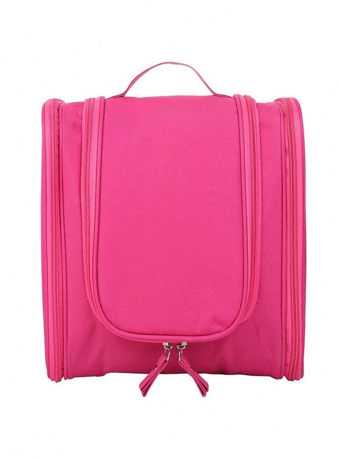 Shivexim® Toiletry Bag with Hanging Hook Organizer for Travel Accessories, Makeup, Shampoo, Cosmetic, Personal Items, Bathroom Portable Storage Bag (Pink) - Image 1