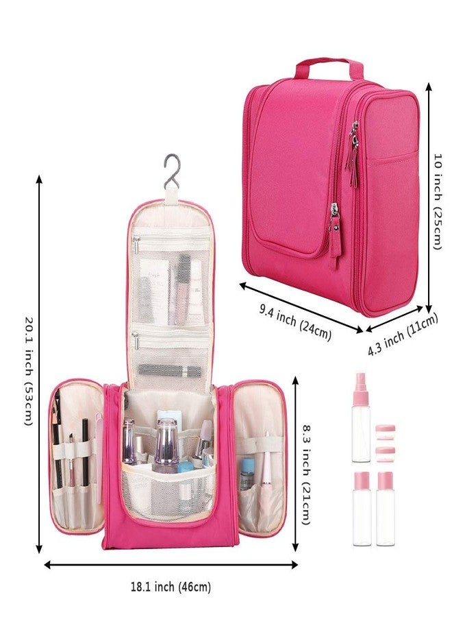 Shivexim® Toiletry Bag with Hanging Hook Organizer for Travel Accessories, Makeup, Shampoo, Cosmetic, Personal Items, Bathroom Portable Storage Bag (Pink) - Image 2