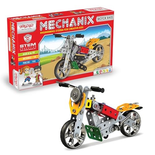 Mechanix Motorbikes STEM Toy, Building and Construction Set for Boys and Girls Age 7+ Years - Image 1
