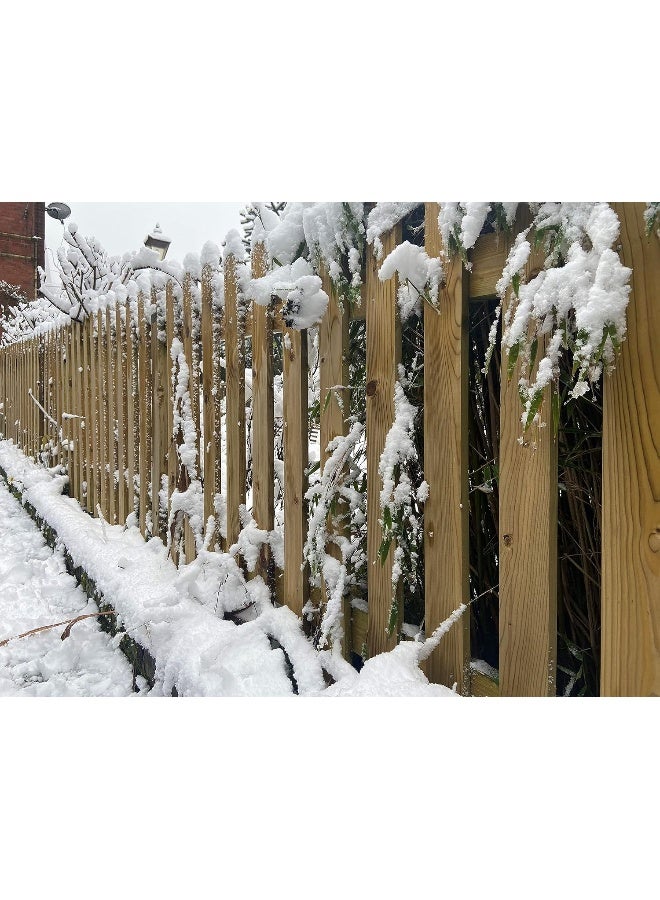 Egardenkart Garden Fence Wooden Pickets 30Cmx100Cm, Beige  - Image 4