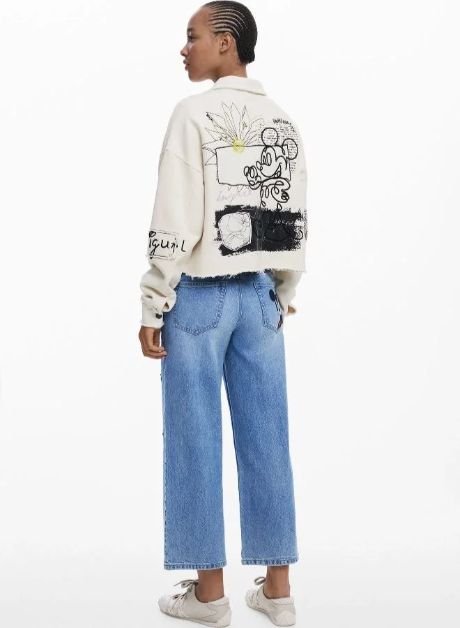 Desigual Multicolour Mickey Button Sweatshirt for Women | Best Price UAE