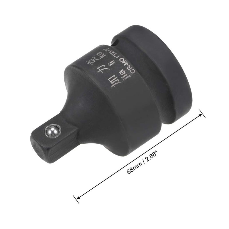 uxcell 1" Drive (Female) x 1/2" (Male) Impact Socket Reducer for Use with Air Impact Drivers, Breaker Bars, Ratchets, CR-MO Steel - Image 2