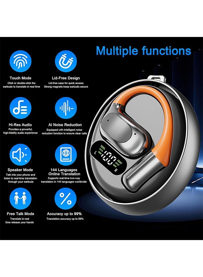 Quantum AI Language Translator Earbuds, Real-Time Translation in 144 Languages, 3-in-1 Translator Earbuds Real Time with 3 Smart Modes for Travel Business Learning - Image 4