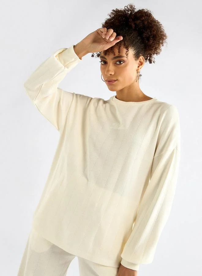 Splash FAV Textured Long Sleeves T-shirt and Pants Set