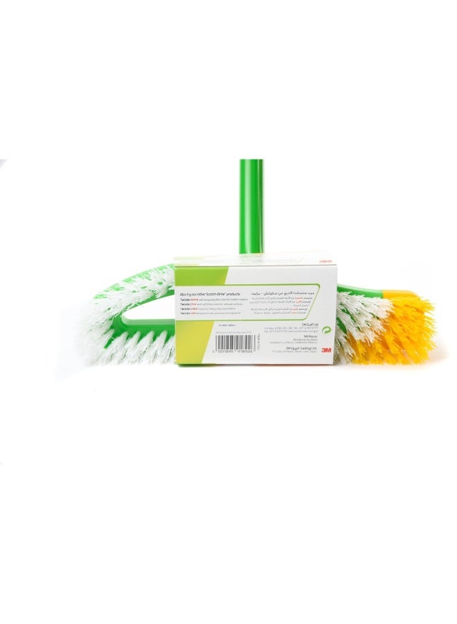 Scotch-Brite Carpet Brush with Stick, Green/Yellow, 1 Pack - Image 2